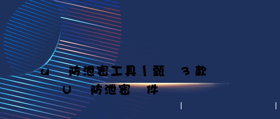 u盤防泄密工具丨甄選3款優質U盤防泄密軟件