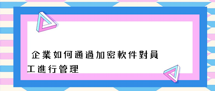 企業如何通過加密軟件對員工進行管理