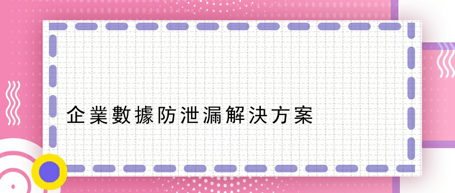 企業數據防泄漏解決方案