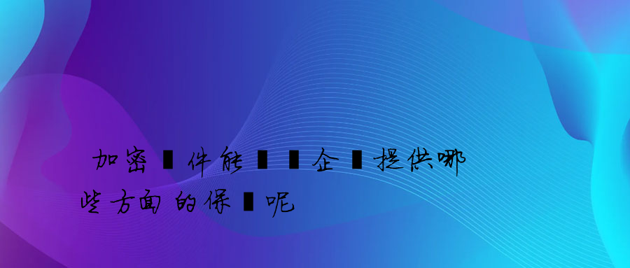 加密軟件能夠為企業提供哪些方面的保護呢