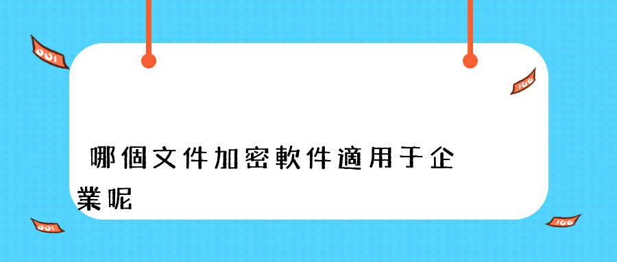 哪個文件加密軟件適用于企業呢