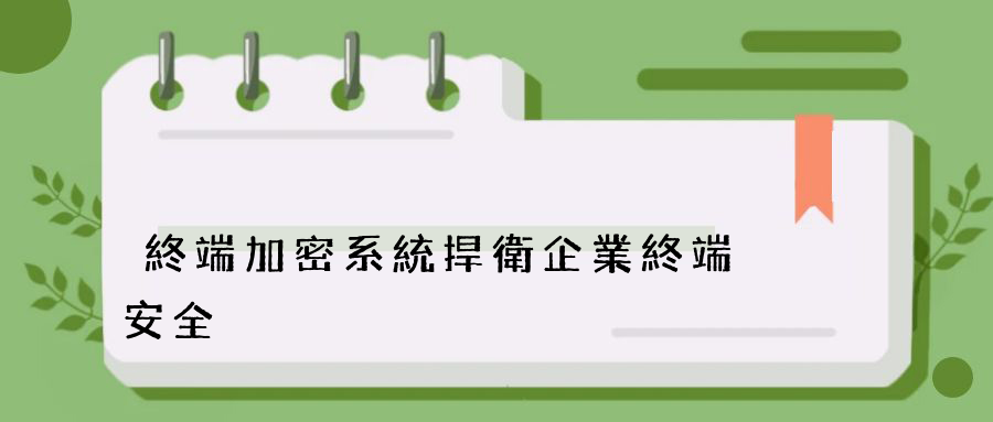 終端加密系統捍衛企業終端安全