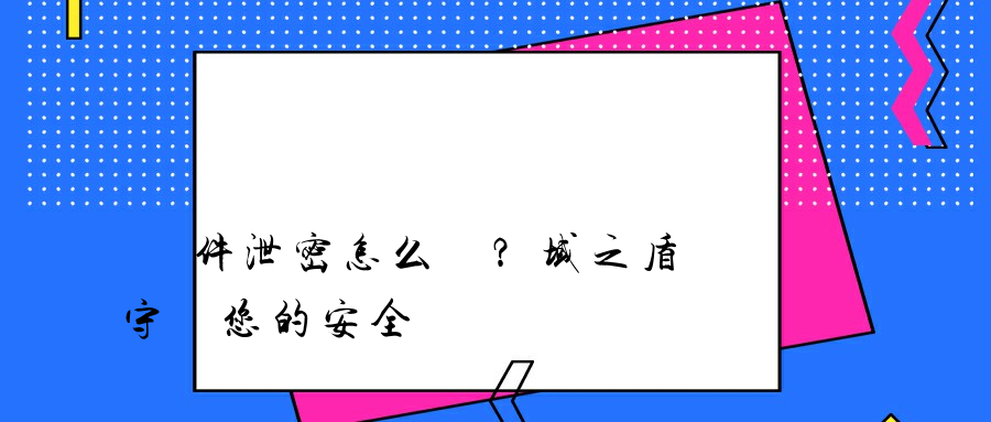 郵件泄密怎么辦？域之盾來守護您的安全